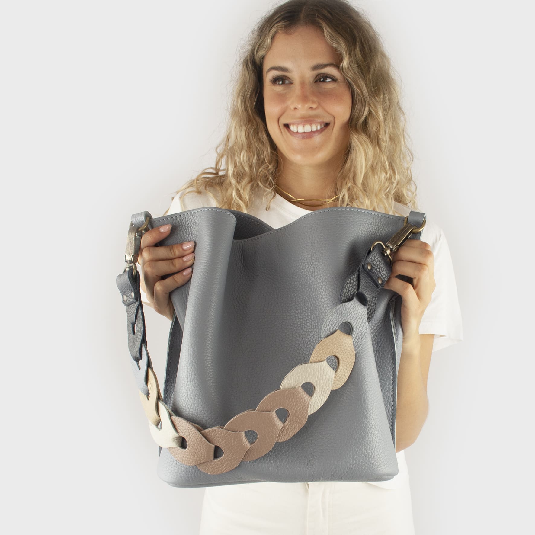 Handmade leather crossbody bag