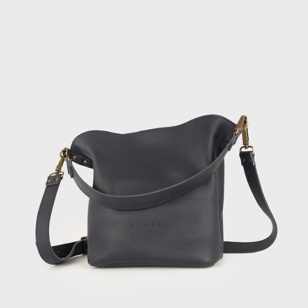 Handmade leather crossbody bag