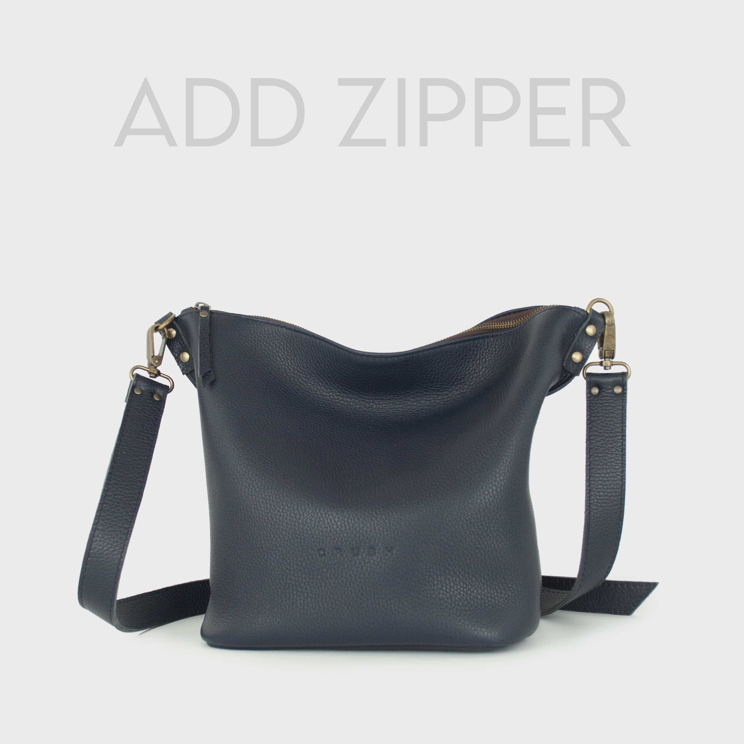 Handmade leather crossbody bag