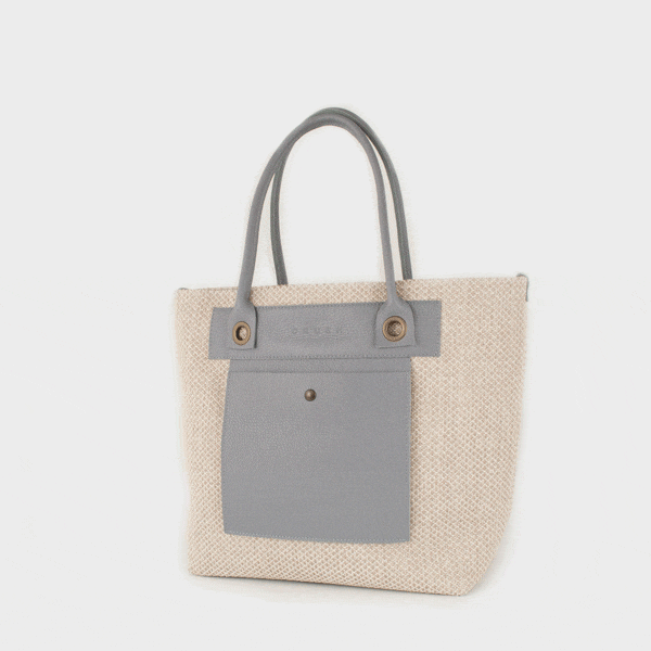 avery lavander blue, Basket tote with handles