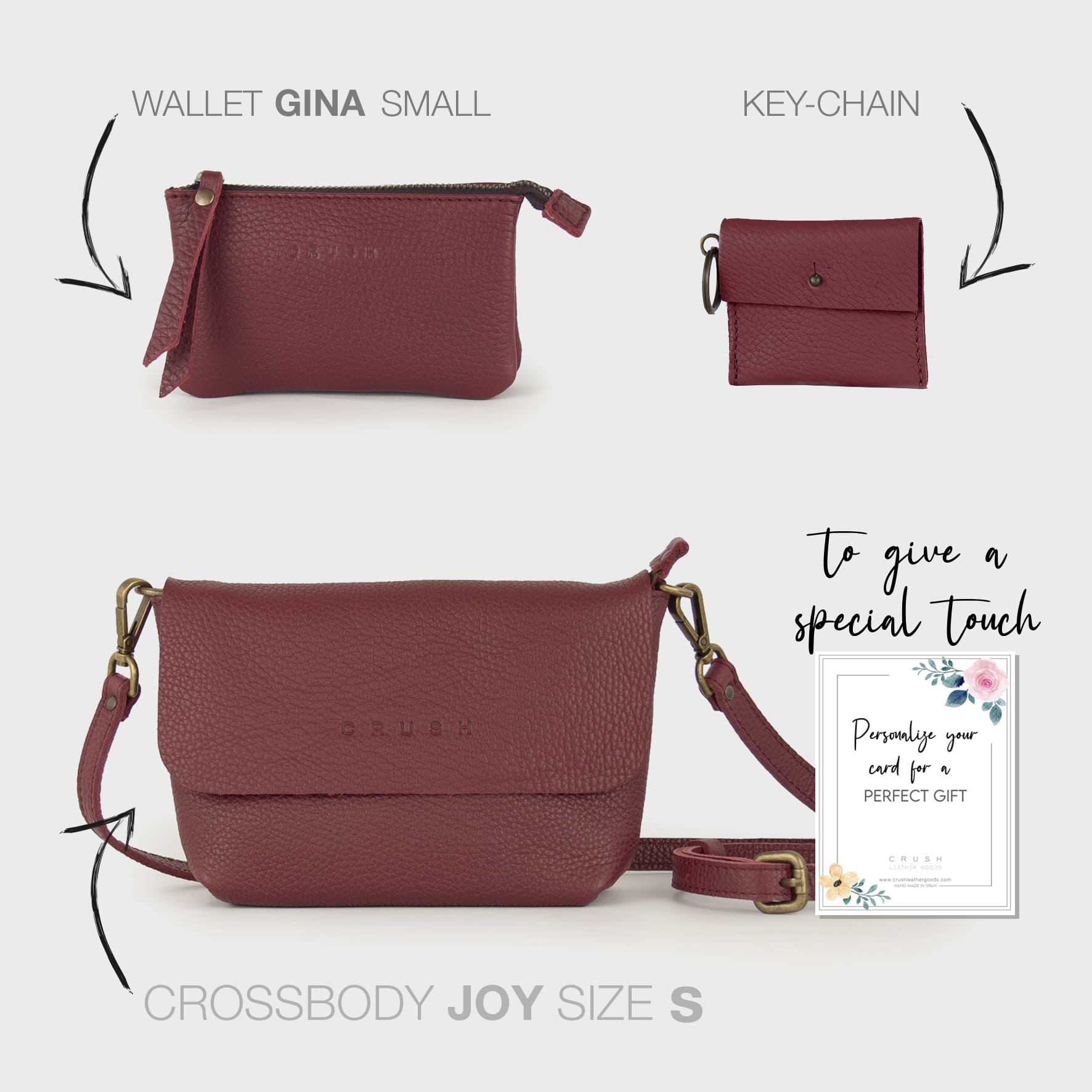 small pack regalo burgundy